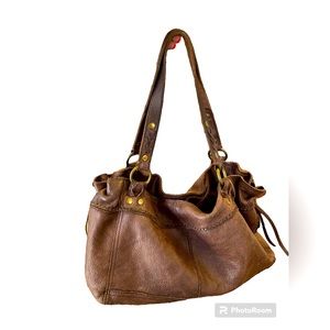 LUCKY BRAND Brown Leather Slouchy Boho Bag
